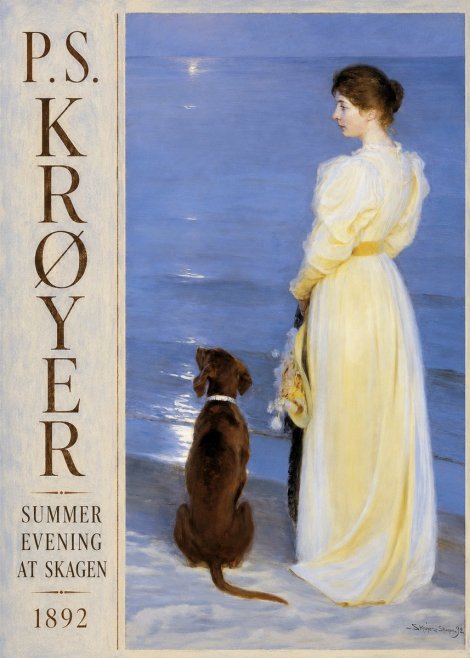 P.S. Krøyer Summer Evening at Skagen No4 - Plakát