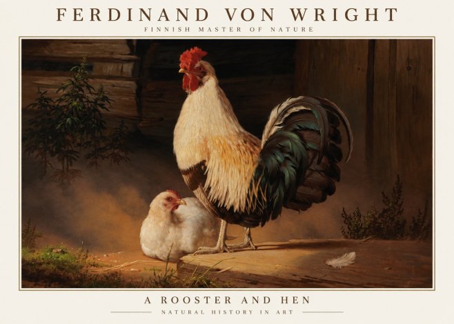 Ferdinand von Wright Cock and Hen No6 - Plakát