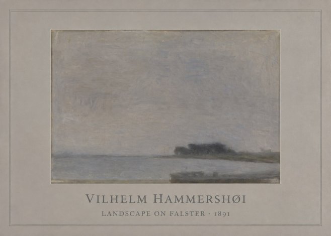 Vilhelm Hammershøi Landscape on Falster No1 - Plakát