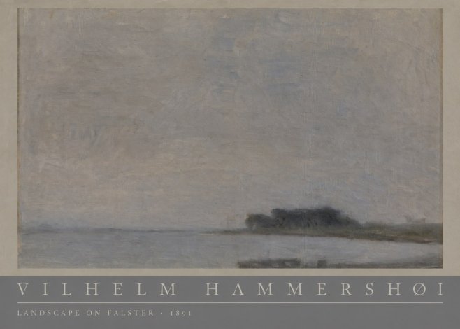 Vilhelm Hammershøi Landscape on Falster No3 - Plakát