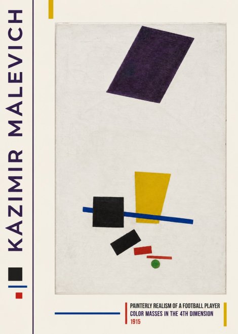 Kazimir Malevich Painterly Realism of a Football Player Color Masses in the 4Th Dimension No2 - Plakát