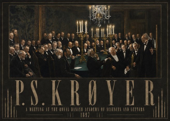 P.S. Krøyer A Meeting at the Royal Danish Academy of Sciences and Letters No3 - Plakát