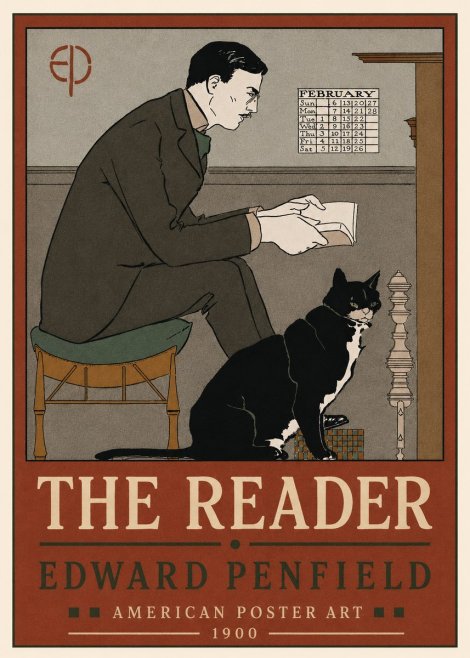 Edward Penfield The Reader I No2 - Plakát