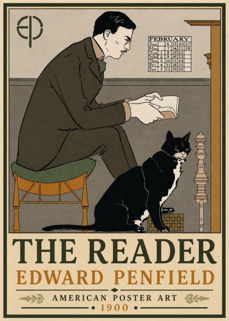 Edward Penfield The Reader I No6 - Plakát