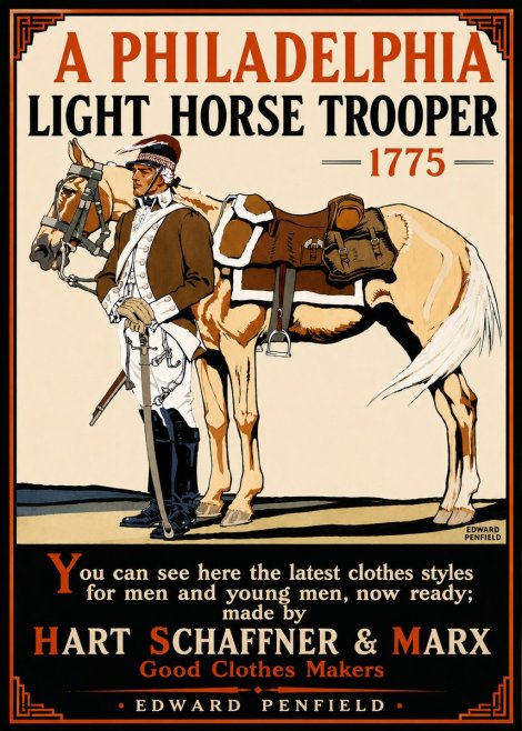 Edward Penfield A Philadelphia Light Horse Trooper 1775 No6 - Plakát
