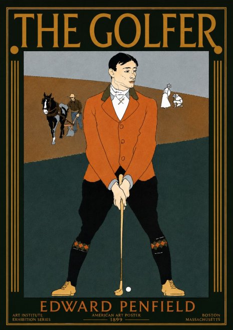 Edward Penfield The Golfer No4 - Plakát