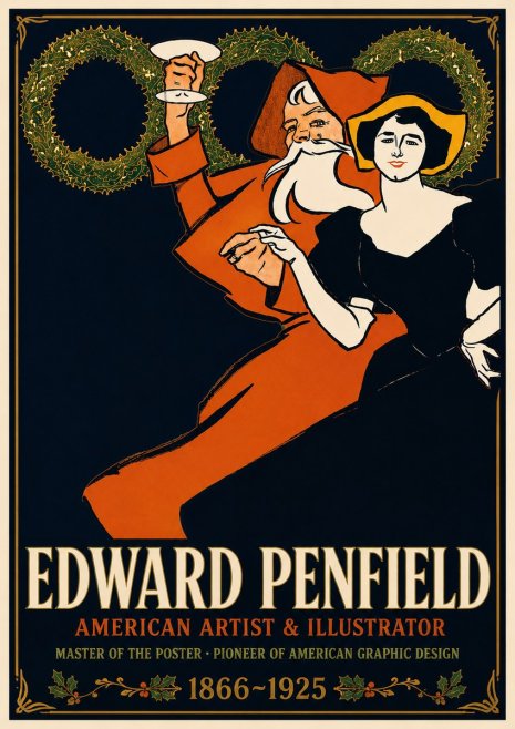 Edward Penfield Christmas. Cheer No4 - Plakát