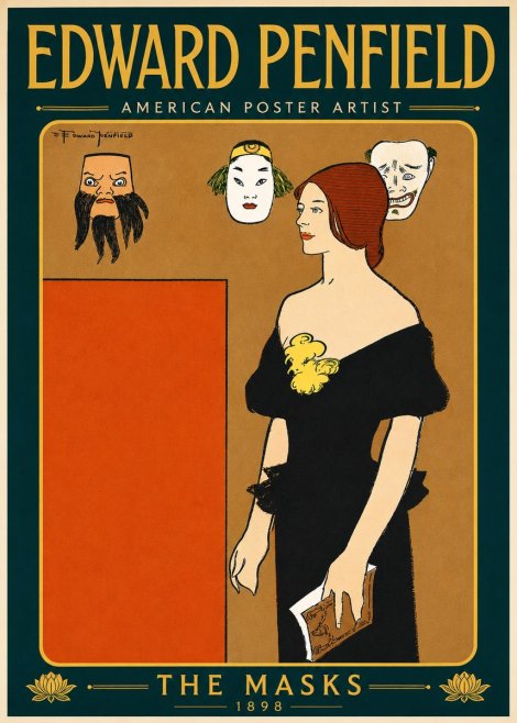 Edward Penfield The Masks No6 - Plakát
