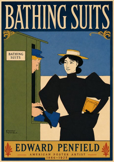 Edward Penfield Bathing Suits No6 - Plakát