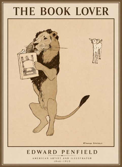 Edward Penfield The Book Lover No1 - Plakát