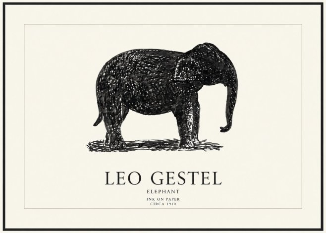 Leo Gestel Elephant No1 - Plakát