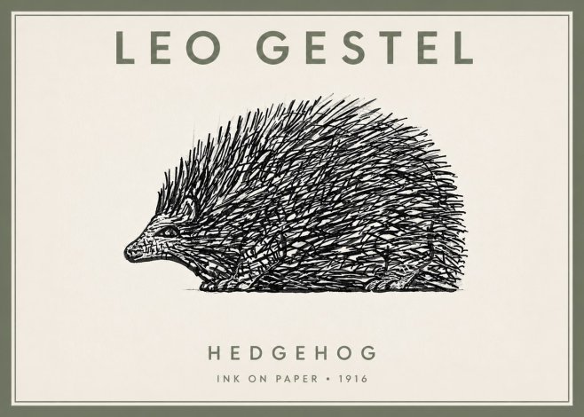 Leo Gestel Hedgehog No2 - Plakát