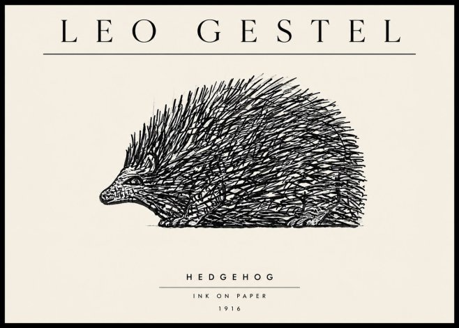 Leo Gestel Hedgehog No3 - Plakát