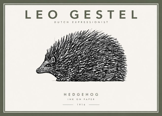 Leo Gestel Hedgehog No5 - Plakát