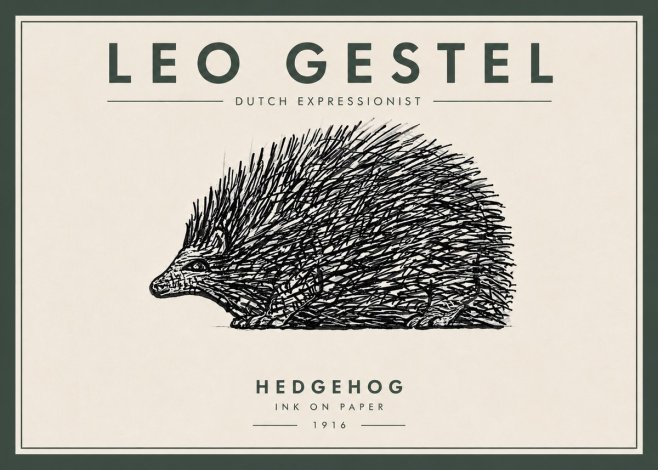 Leo Gestel Hedgehog No6 - Plakát
