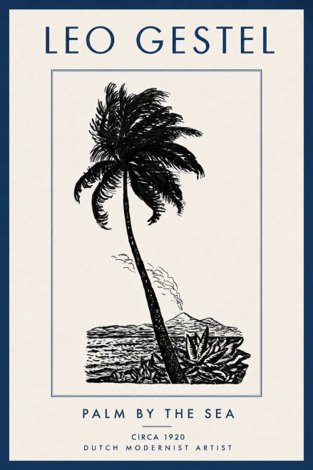 Leo Gestel Palm by the Sea No3 - Plakát