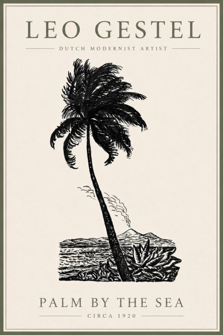 Leo Gestel Palm by the Sea No6 - Plakát