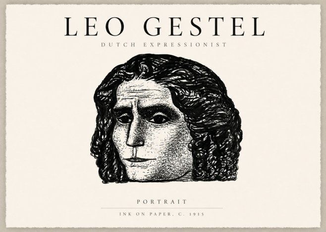 Leo Gestel Portrait No6 - Plakát