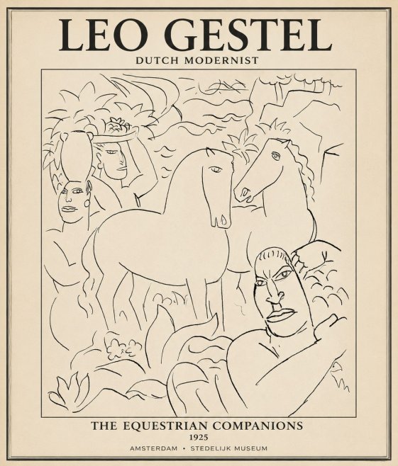 Leo Gestel The Equestrian Companions No1 - Plakát