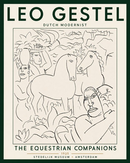 Leo Gestel The Equestrian Companions No5 - Plakát