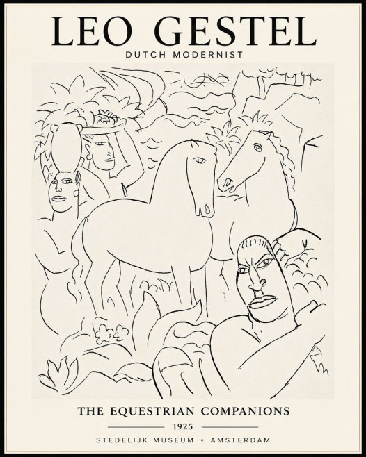 Leo Gestel The Equestrian Companions No6 - Plakát