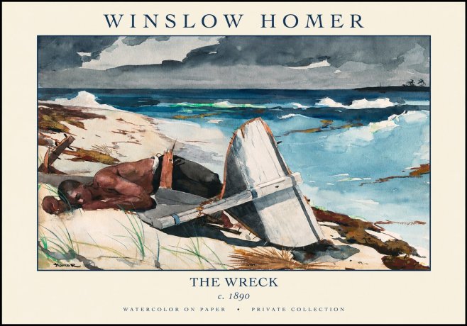 Winslow Homer The Wreck No1 - Plakát