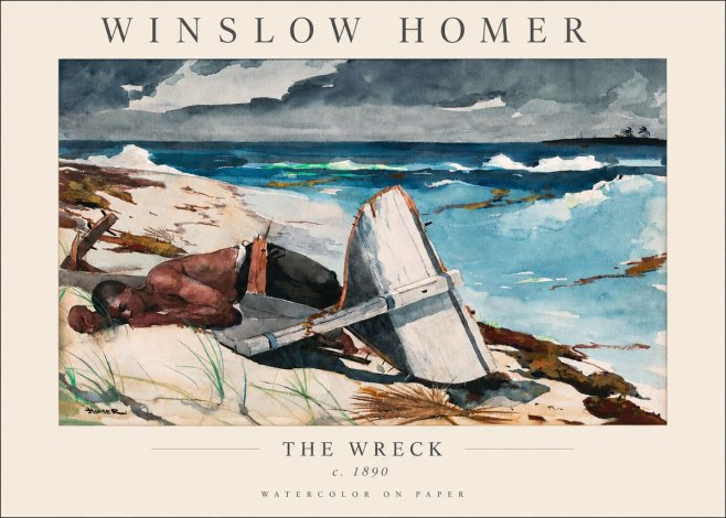 Winslow Homer The Wreck No3 - Plakát