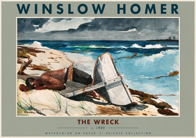 Winslow Homer The Wreck No4 - Plakát