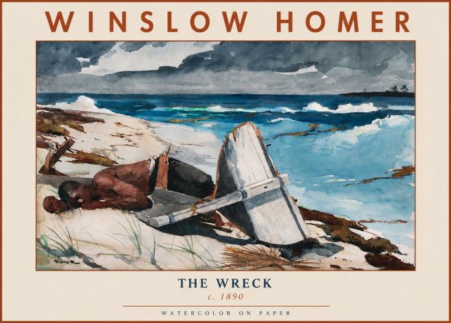 Winslow Homer The Wreck No6 - Plakát