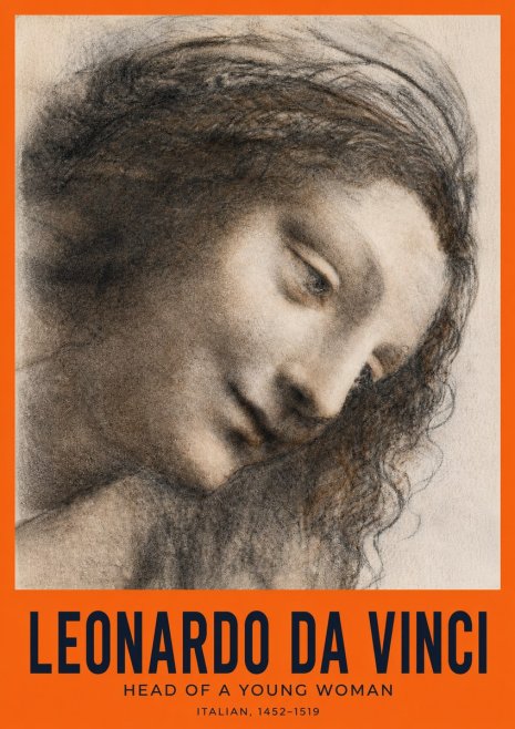 Leonardo da Vinci Head of a Young Woman I No2 - Plakát