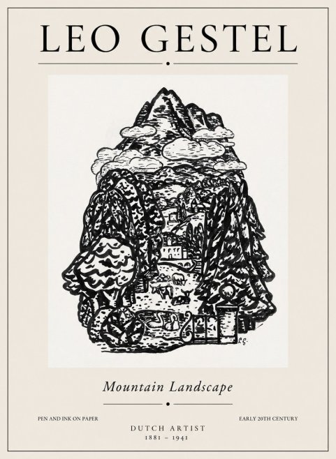 Leo Gestel Mountain Landscape No1 - Plakát