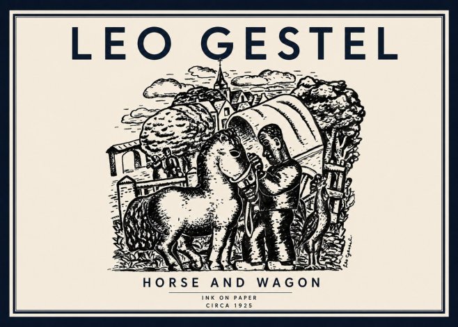 Leo Gestel Horse and Wagon No6 - Plakát