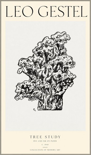 Leo Gestel Tree Study No1 - Plakát