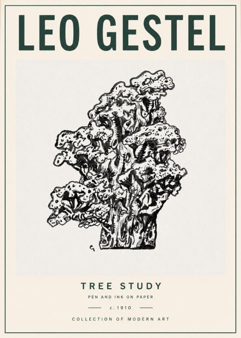 Leo Gestel Tree Study No4 - Plakát