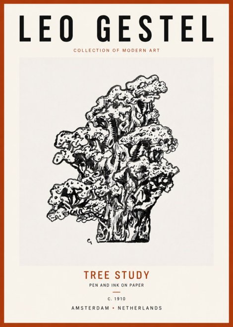 Leo Gestel Tree Study No6 - Plakát