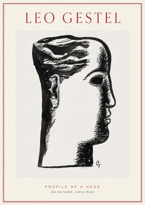 Leo Gestel Profile of a Head No2 - Plakát