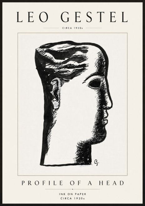 Leo Gestel Profile of a Head No6 - Plakát