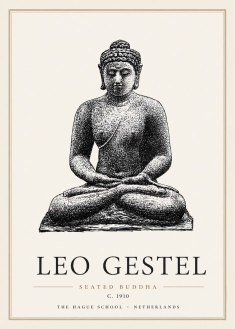 Leo Gestel Seated Buddha No5 - Plakát