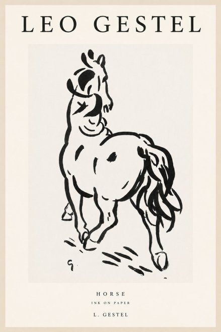 Leo Gestel Horse No1 - Plakát