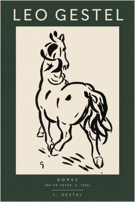 Leo Gestel Horse No2 - Plakát