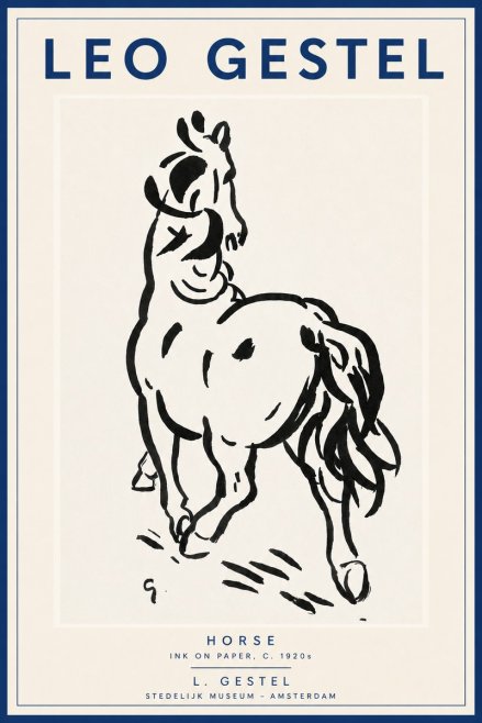 Leo Gestel Horse No3 - Plakát