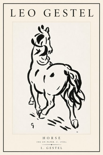 Leo Gestel Horse No5 - Plakát