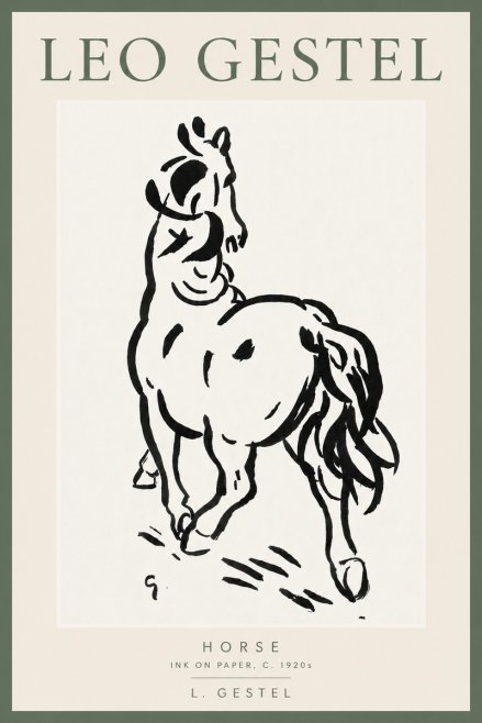 Leo Gestel Horse No6 - Plakát