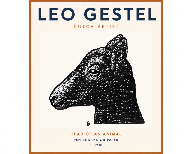 Leo Gestel Head of an Animal No2 - Plakát