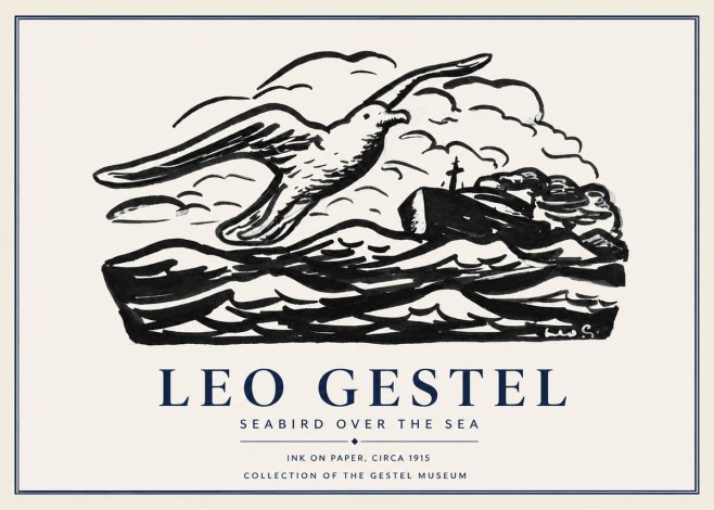 Leo Gestel Seabird over the Sea No2 - Plakát