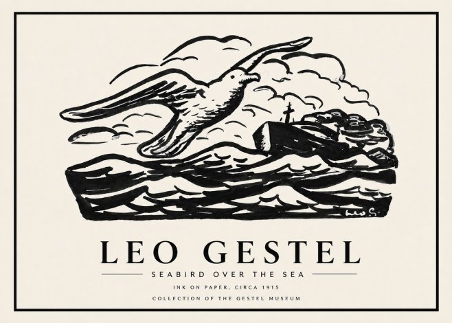 Leo Gestel Seabird over the Sea No4 - Plakát