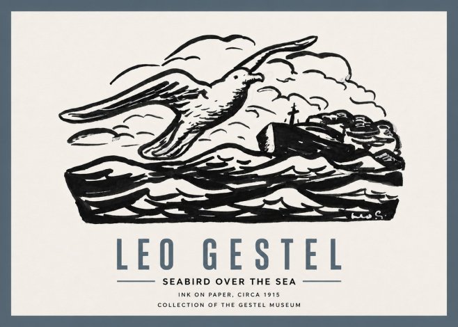 Leo Gestel Seabird over the Sea No5 - Plakát