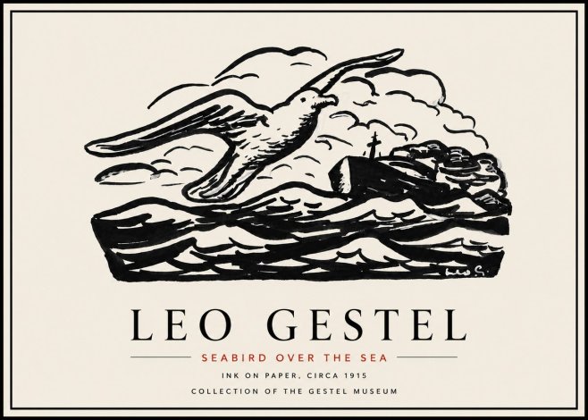 Leo Gestel Seabird over the Sea No6 - Plakát