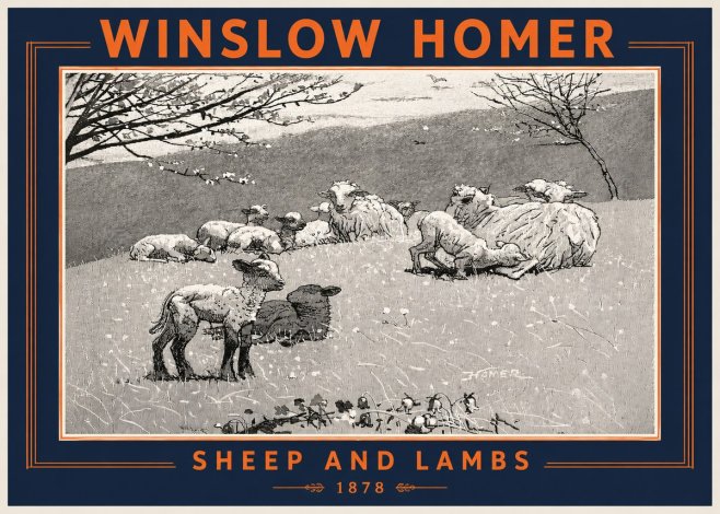 Winslow Homer Sheep and Lambs No3 - Plakát