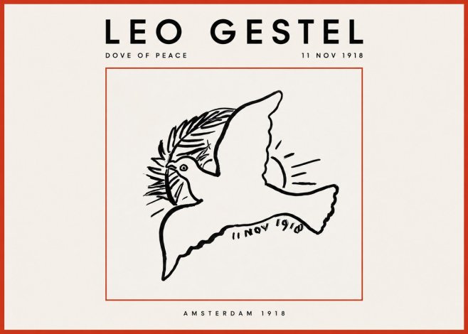 Leo Gestel Dove of Peace No2 - Plakát
